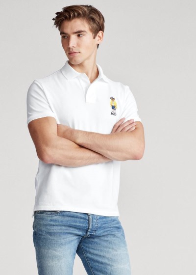 Polos Polo Ralph Lauren Hombre Blancos - Custom Slim CP-93 Bear - XCSKG3475